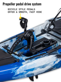RotoCraft 10 foot single pedal drive kayak, propeller drive - oceana
