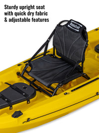 RotoCraft 12.5 foot pro tandem two person kayak, upright seat - solar yellow