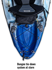 RotoCraft 12.5 foot tandem two person kayak, Bungee tie-down system - oceana blue with white
