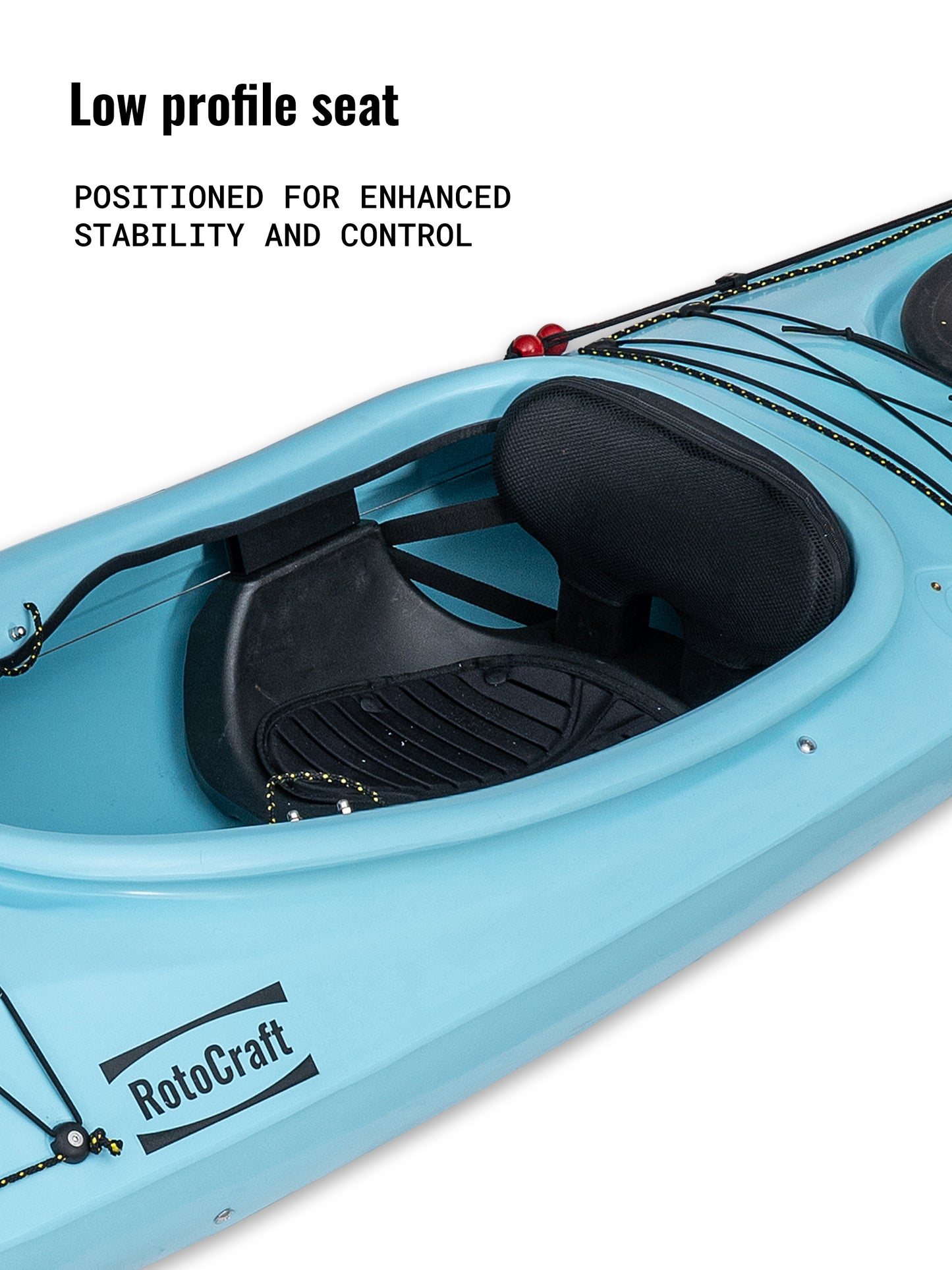 RotoCraft 14 foot single sit-in kayak, padded seat - glacier