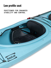 RotoCraft 14 foot single sit-in kayak, padded seat - glacier
