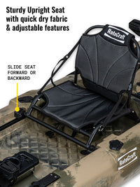 RotoCraft 14 foot Tandem Pedal Kayak with adjustable upright seat - camouflage
