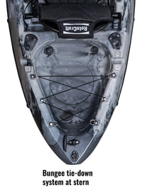RotoCraft 9 foot single kayak, bungee tie-down system - granite grey with black accent