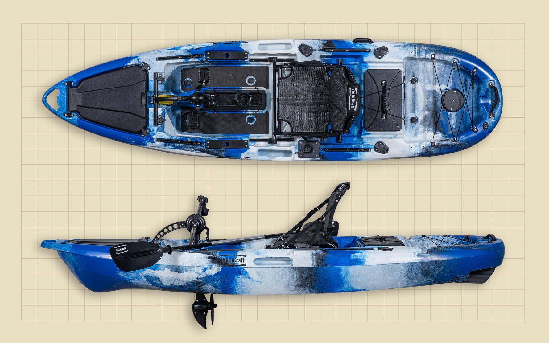 Single propeller pedal kayak